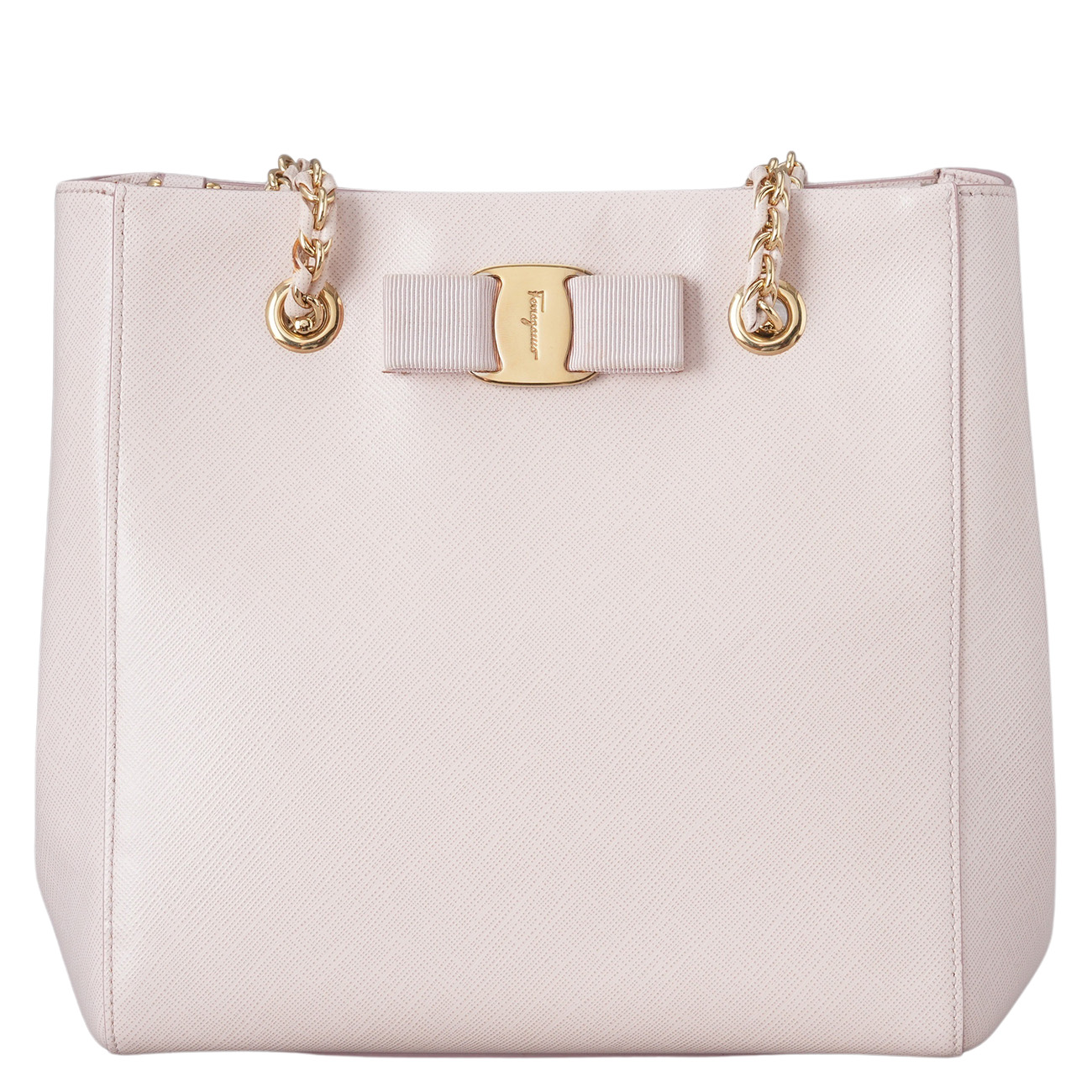 FERRAGAMO(USED)페레가모 바라 리본 체인 토트겸 숄더백